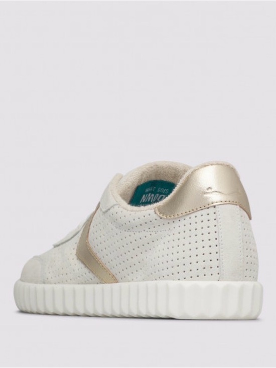 NWT VOILE BLANCHE INES Mesh 2 Leather And Suede Sneakers White-Platinum - Picture 5 of 16